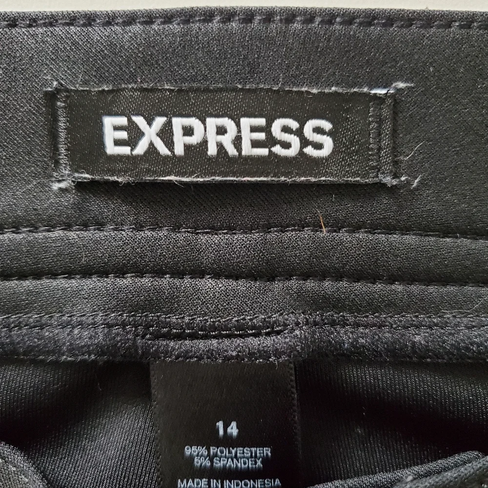 Express Women's Matte Skinny Jeans, Black (Size 14) - Picture 6 of 7